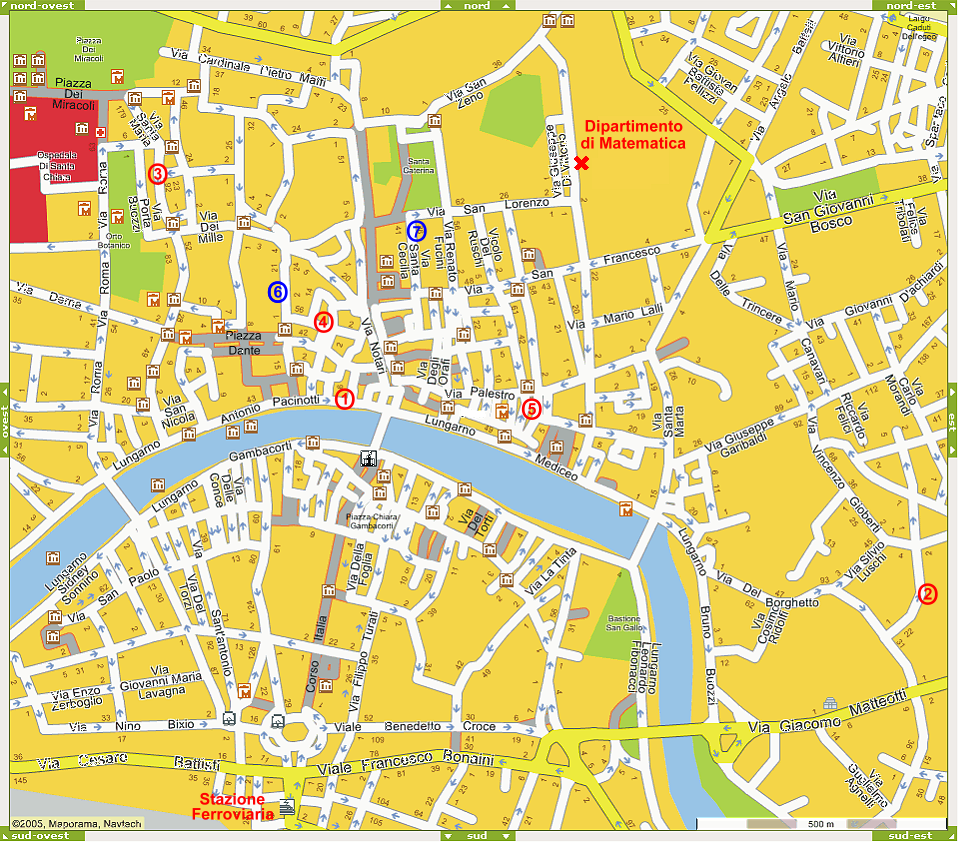 mappa di Pisa