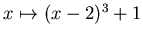 $x\mapsto (x-2)^3+1$